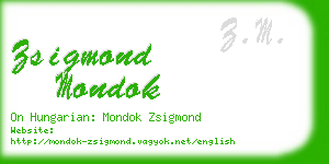 zsigmond mondok business card